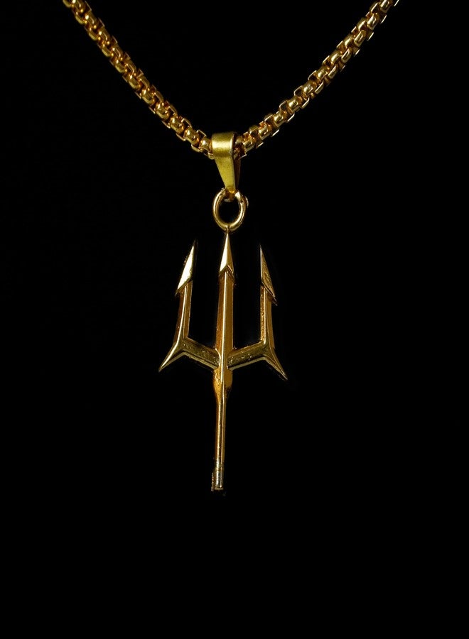 Japam Value Gold Plated Shiva Trishool Necklace - Image 4