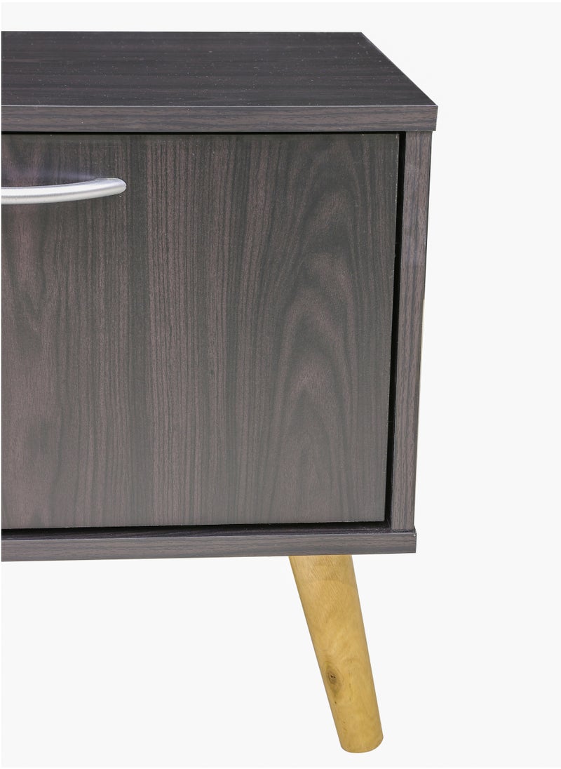 AFT - Slim Minimalist Design TV Cabinet / Table / stand with Two Doors and Sturdy Wooden Legs, Perfect for Modern Living Rooms and Entertainment Spaces, Ideal for Home Theaters and Media Rooms, Offering Stylish Storage Solutions for TVs Up to 70 Inches. Rustic Farmhouse TV Cabinet with Two Doors and Beautifully Crafted Wooden Legs, Perfect for Adding Charm to Any Home Décor.  (Dark Brown Wangi) Arfan - Image 1
