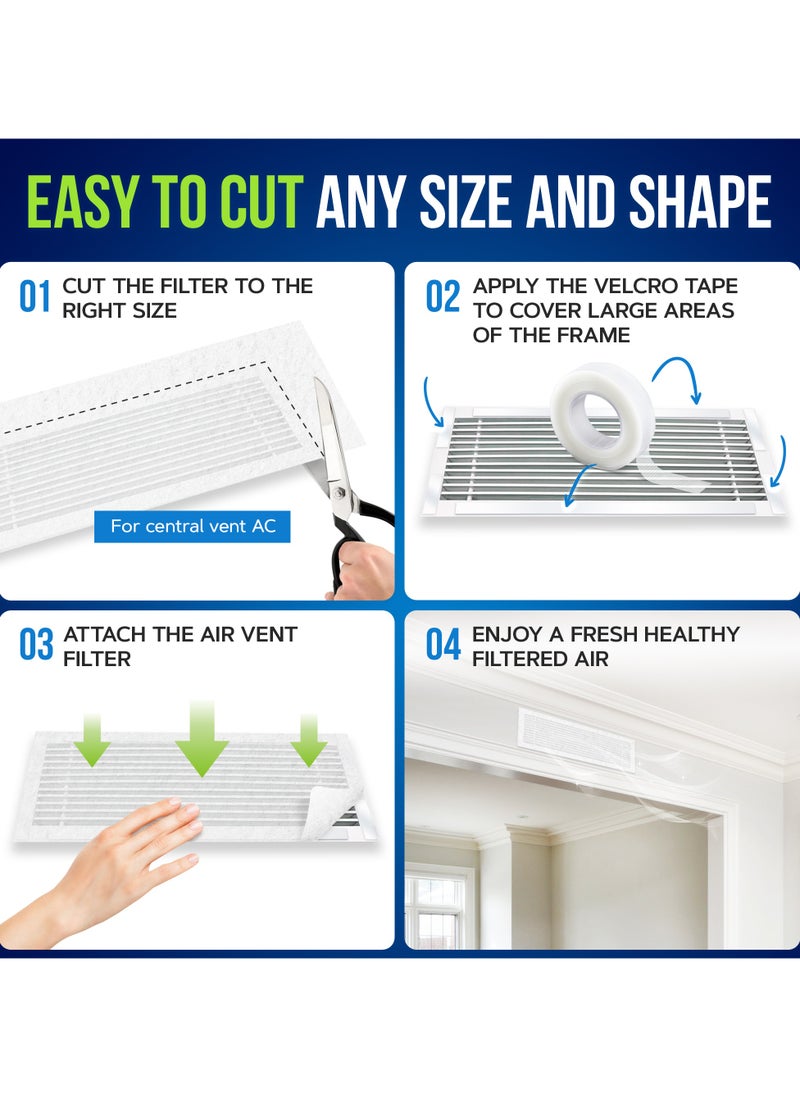 Neobloom AC Filter Electrostatic Air Filter Sheet for Healthy Anti Allergy Anti Dust Airflow for Split AC & Central Air Condtioner Vent Air Filter for Clean Air Replacement 60X300CM + Adhesive Tape  - Image 4