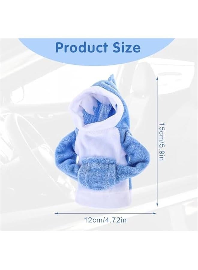 Generic Gear Shift Hoodie, Cute Shark Car Shift Knob Hoodie, Universal Car Gear Shift Cover Automotive Interior Accessory Novelty Gear Shift Decorations Winter Warm Shift Knob Cover Sweater Protector - Image 5