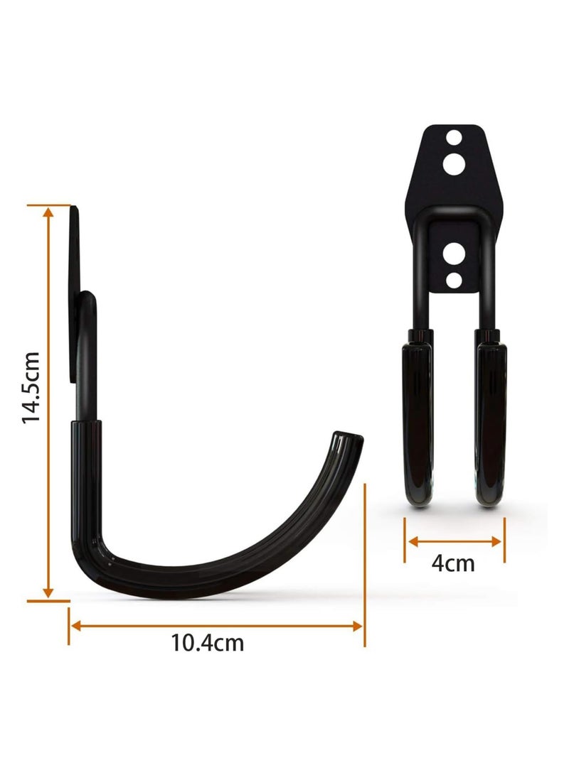 INSIJAM 2 Pack Garage Hanging Hooks Wall Mounted Garden Hose Holder Car Hose Bracket Bracing with Screws and Expansion Bolt Heavy Duty Steel Garage Storage Utility Hooks with Anti-Slip Coating - Image 4
