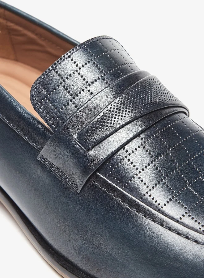 دوتشيني Duchini Men's Perforated Slip-On Loafers