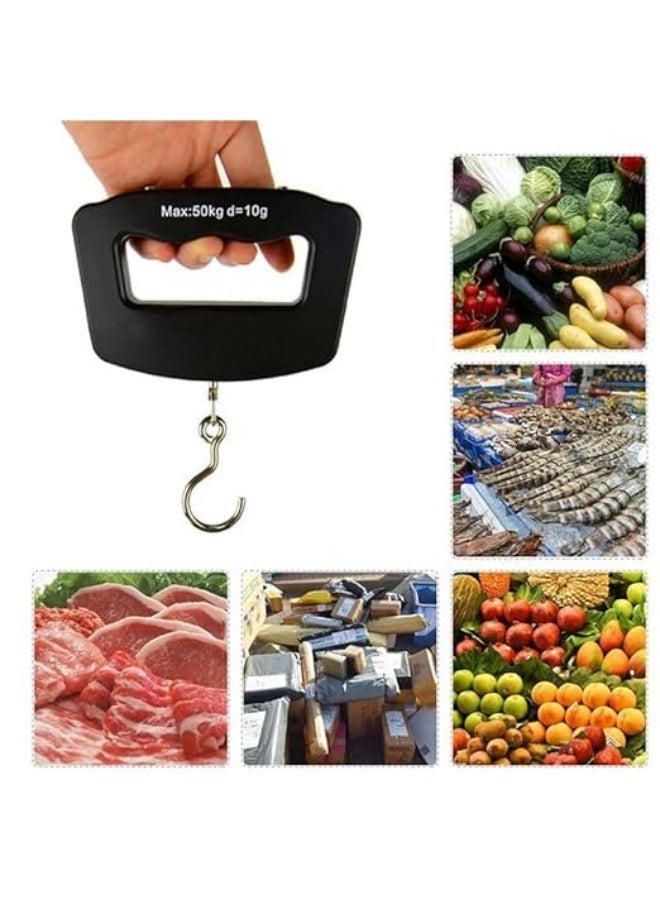 50Kg 10g LCD Home Electronic Digital Portable Hanging Weight Hook Travel Luggage Scale ( Hook) - Image 2