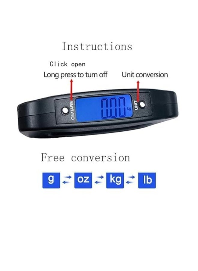 50Kg 10g LCD Home Electronic Digital Portable Hanging Weight Hook Travel Luggage Scale ( Hook) - Image 5
