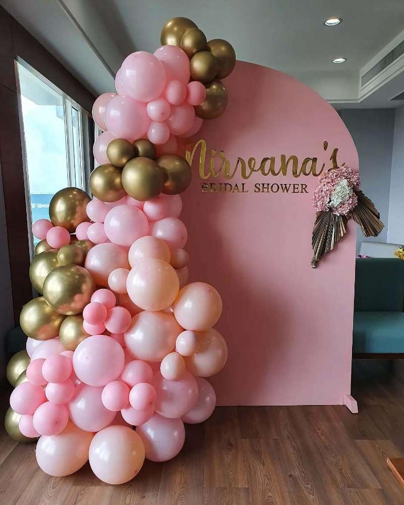 ADOINBY Pink and Gold Balloon Arch Kit, 154Pcs Baby Pink Metallic Gold Latex Balloon Garland kit, 18 12 10 5 Inch Different Size Balloons for Birthday Galentine's Day Valentine's Day Party Decorations - Image 3
