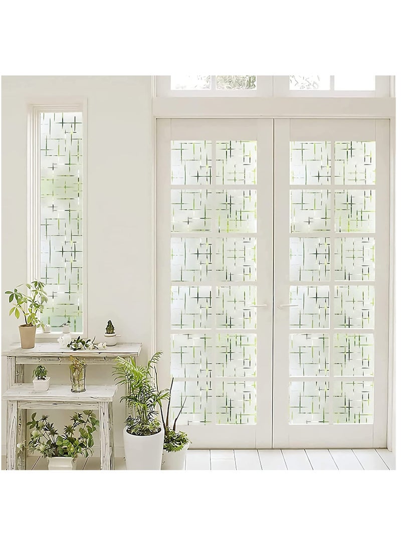 SYOSI Window Privacy Film, Frosted Glass Film for Windows And Doors, Self Static Cling Frosting, Decorative Window Stickers Window Tinting for Home Office Rental Apartment,17.5 x 78.7 Inches  - Image 5