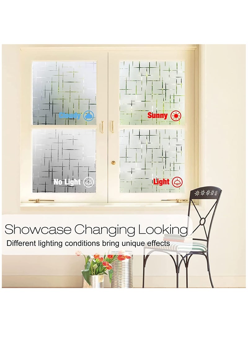 SYOSI Window Privacy Film, Frosted Glass Film for Windows And Doors, Self Static Cling Frosting, Decorative Window Stickers Window Tinting for Home Office Rental Apartment,17.5 x 78.7 Inches  - Image 4