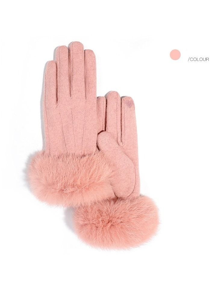 Golovejoy - Women's Outdoor Plush Warm And Cold Proof Gloves In Winter - Image 1