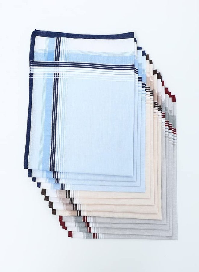 GB Selected Soft Cotton Handkerchiefs for Men with Elegant Pattern in Assorted Color, 16 inches Large hankies, Pack of 12 - Image 4