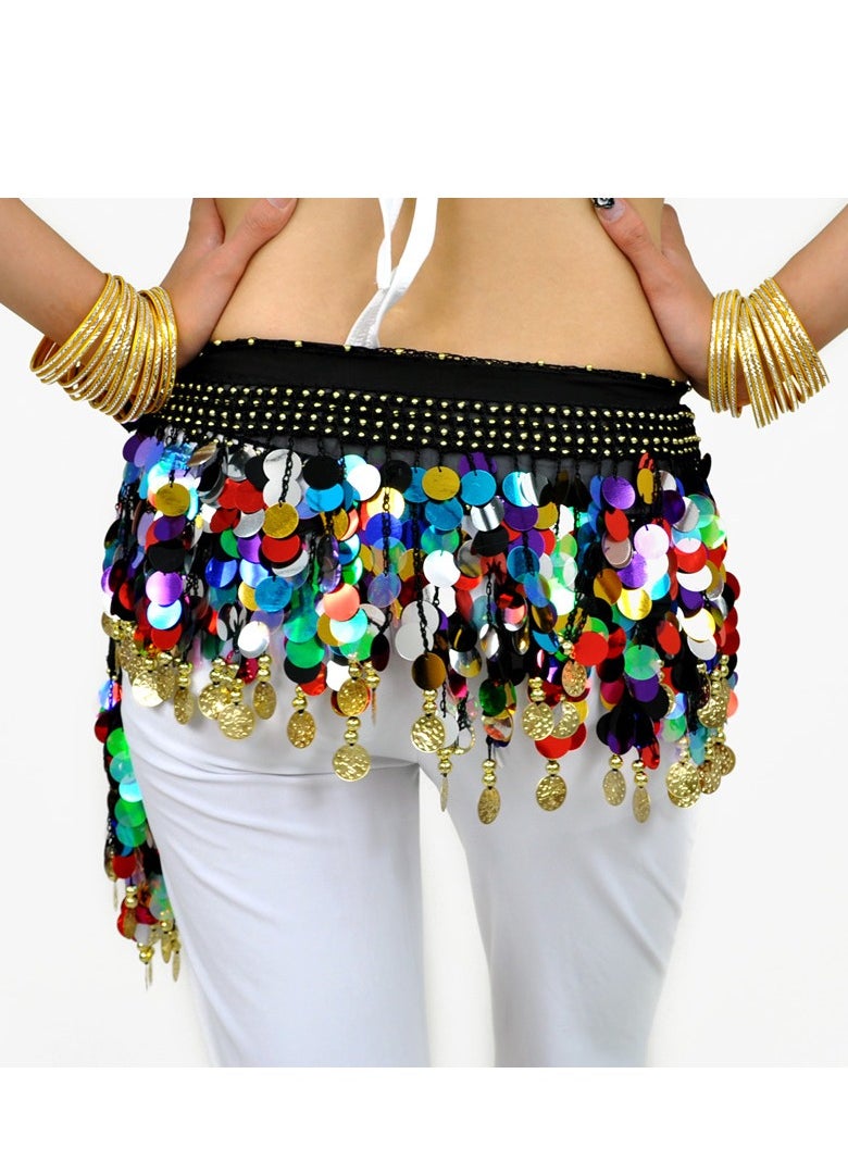 Loquat - 88 Coin Gong Slice Waist Chain Belly Dance Waist Chain Multicolour - Image 1