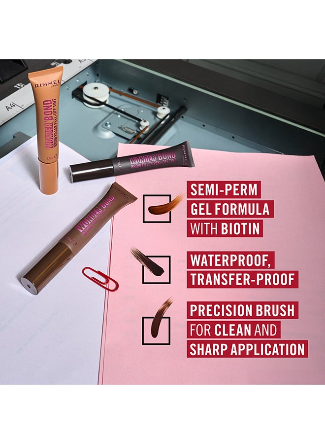 RIMMEL LONDON Wonder'Bond Brow Filler Peel-Off Tint - 004 - Black Brown, 7.7ml - Image 3
