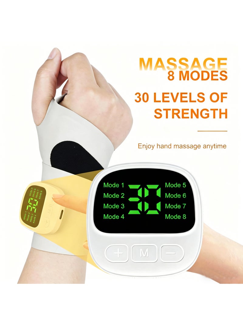 Bincoo Wrist Brace, Intelligent Tendon Sheath Hand Wrist Guard, Carpal Tunnel Wrist Massager, 8 Modes & 30 Levels, Magnetic Detachable Host, Wrist Relief, Portable Cordless Wrist Massager, Family Gift, Travel Fatigue Relief - Image 2