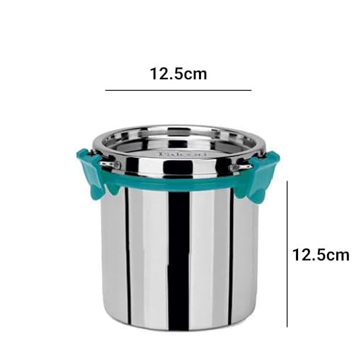 PDDFALCON EcoNxt Max Stainless Steel Lunch Box Set, 100% Leak-Proof, BIS Certified, Jindal Seal & Made in India Lunch Box-Sea Green (1050ml) - Image 2