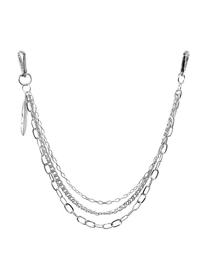 PALAY PALAY® Pants Chain Jeans Chain for Men Women Fashion Gothic Punk Wallet Pocket Chain Belt Chain Hip Hop Rock Biker Trousers Chain (Silver) - Image 1