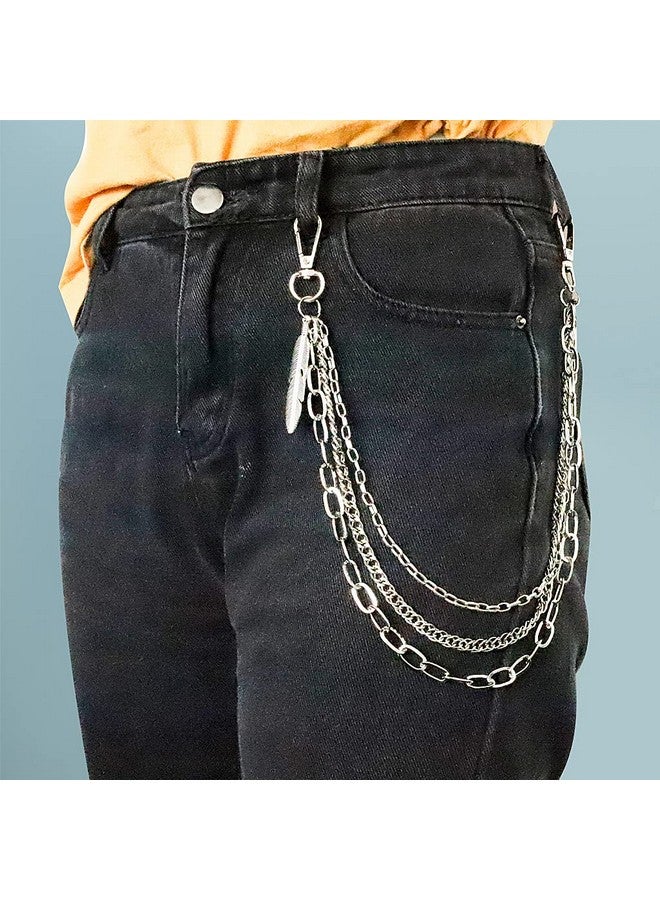 PALAY PALAY® Pants Chain Jeans Chain for Men Women Fashion Gothic Punk Wallet Pocket Chain Belt Chain Hip Hop Rock Biker Trousers Chain (Silver) - Image 5