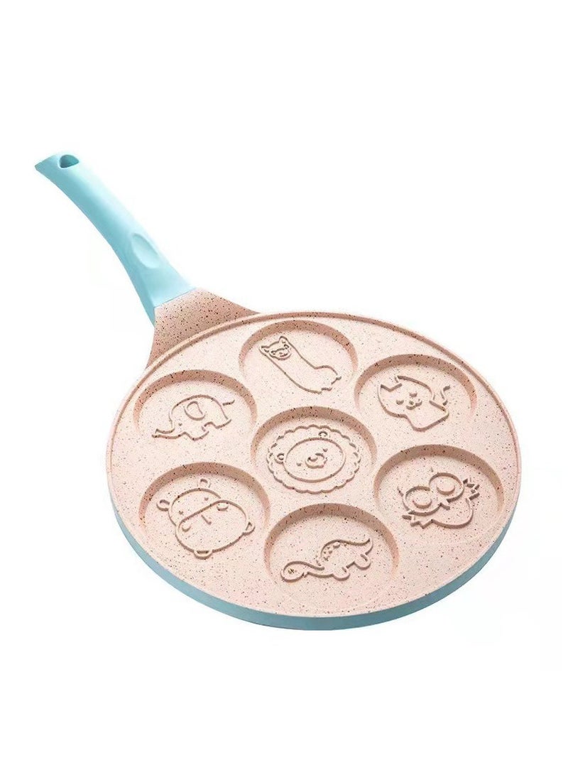 Mini Pancake Pan Nonstick, Pancake Pan Stovetop, Pancake Maker for Kids, Pancake Mold, Egg Pancake Griddle Pan Kids Crepe Maker Pan for Pancakes Flapjack Maker Blini Pan Nonstick Griddle  - Image 1