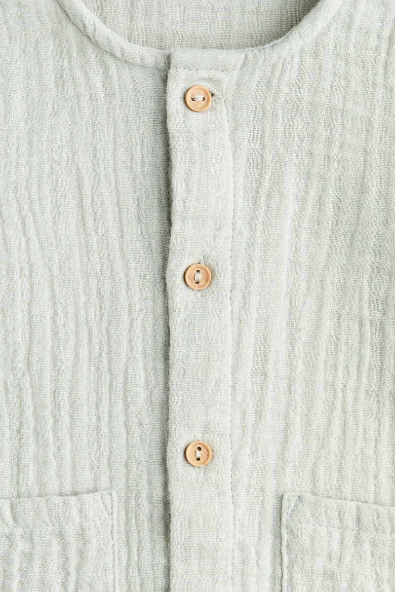 H&M Cotton muslin romper suit