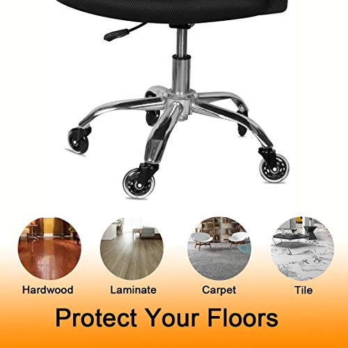 BF BRIGHTFIELD Office Chair Caster Wheels Set of 5 Heavy Duty & Safe for All Floors Including Hardwood 3" Rubber Replacement for Desk Floor Mats - Image 3