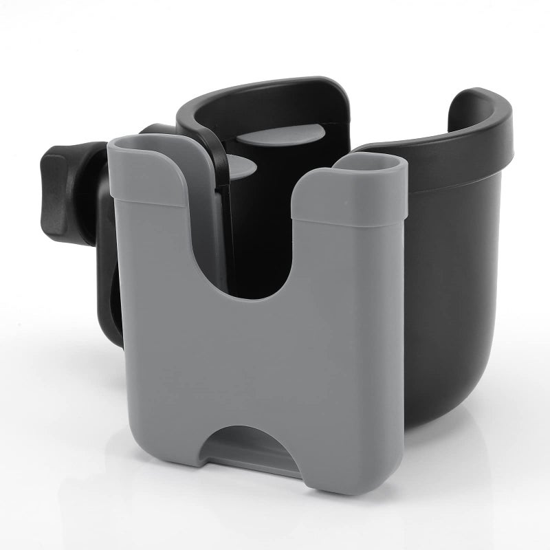 Accmor Stroller Cup Holder with Phone Holder, Bike Cup Holder, Universal Cup Holder for Uppababy Nuna Doona Strollers, 2-in-1 Cup Phone Holder for Stroller, Bike, Wheelchair, Walker, Scooter - Image 1