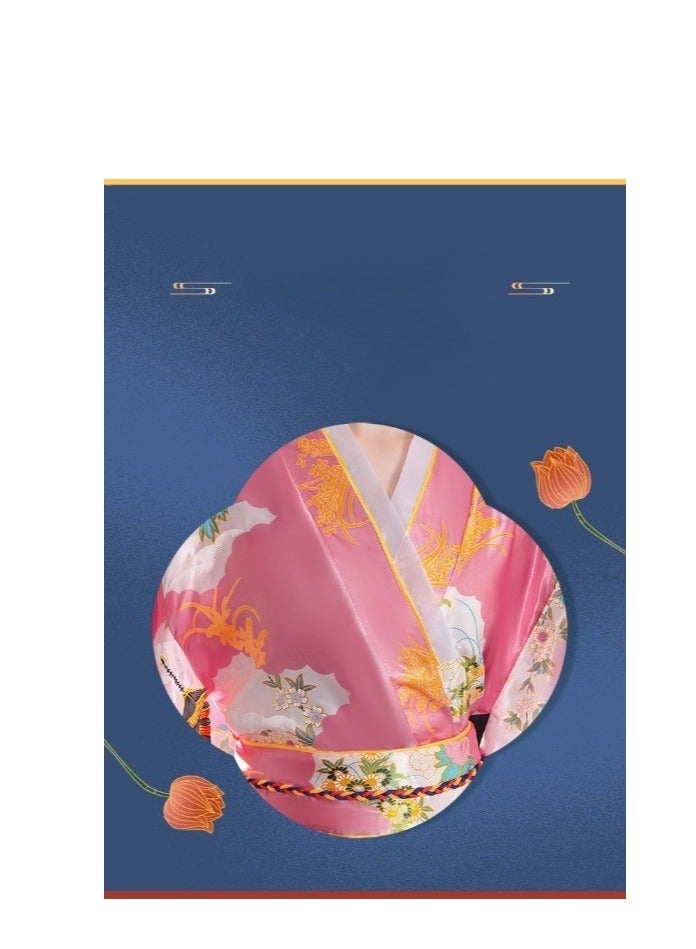 New Japanese Kimono, Japanese Traditional Clothing for Nightgown, Bathrobe, Home Clothes, Ethnic Style Stage Performance Clothes(Does not include fan) - Image 3