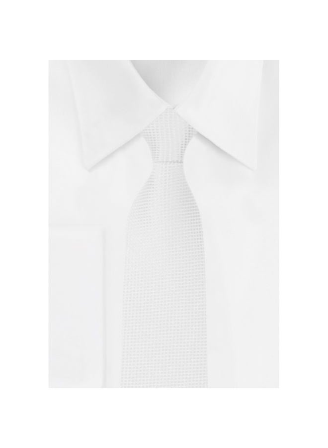 Jacob Alexander Boys' Woven Subtle Mini Squares 14-inch Clip-On Neck Tie, White, Boys 14 inch Clip-On - Image 4
