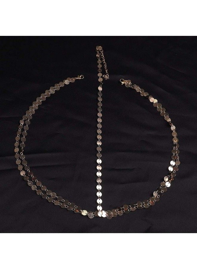 Denifery Bridal Boho Gold Head Chain Bridal Headpiece Bohemian Wedding Hair Accessories - Image 4