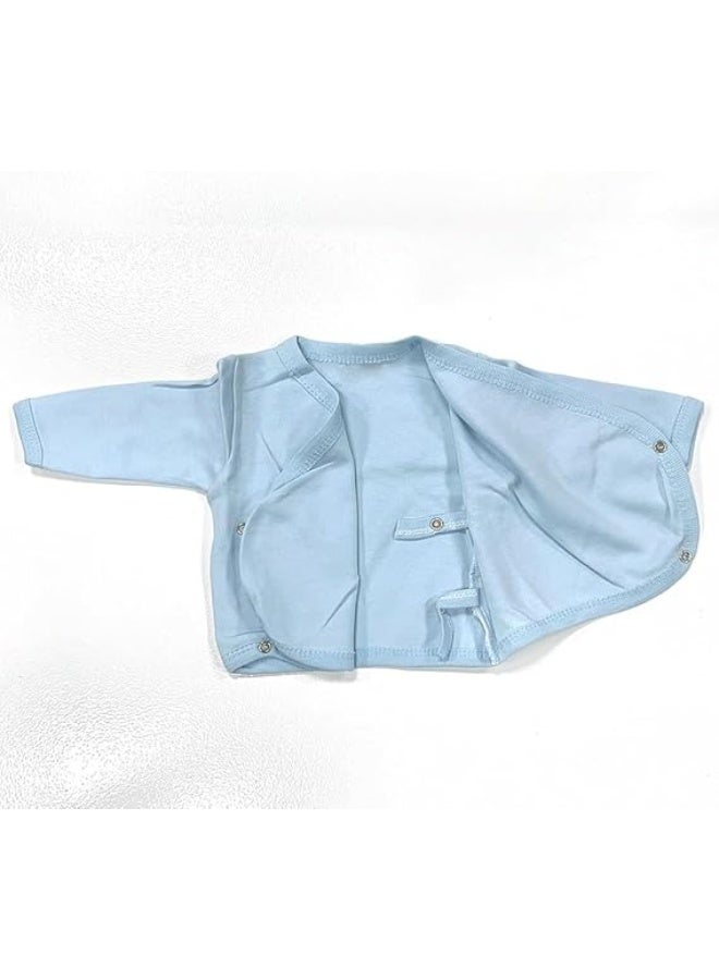 VITION 5 Pack Baby Side Snap Long Sleeve Shirts for 0-3 Months Boys & Girls, Cotton Comfortable Baby Kimono Tops (Made in Turkey) - Image 4