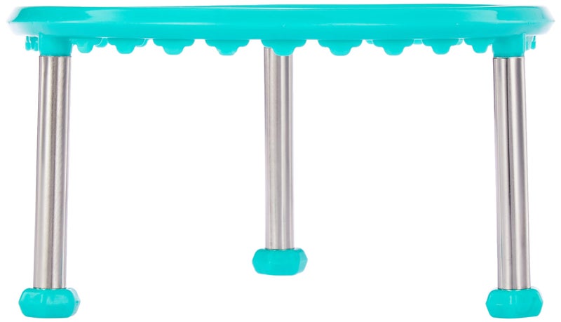 RITU Plastic Pot Stand with Stainless Steel Tiered Shelf Legs | Durable Matka Stand for Kitchen | Single Countertop Ring Matka Stand Set of 2 | Space -Saving & Sturdy Design for Home Use - Image 2