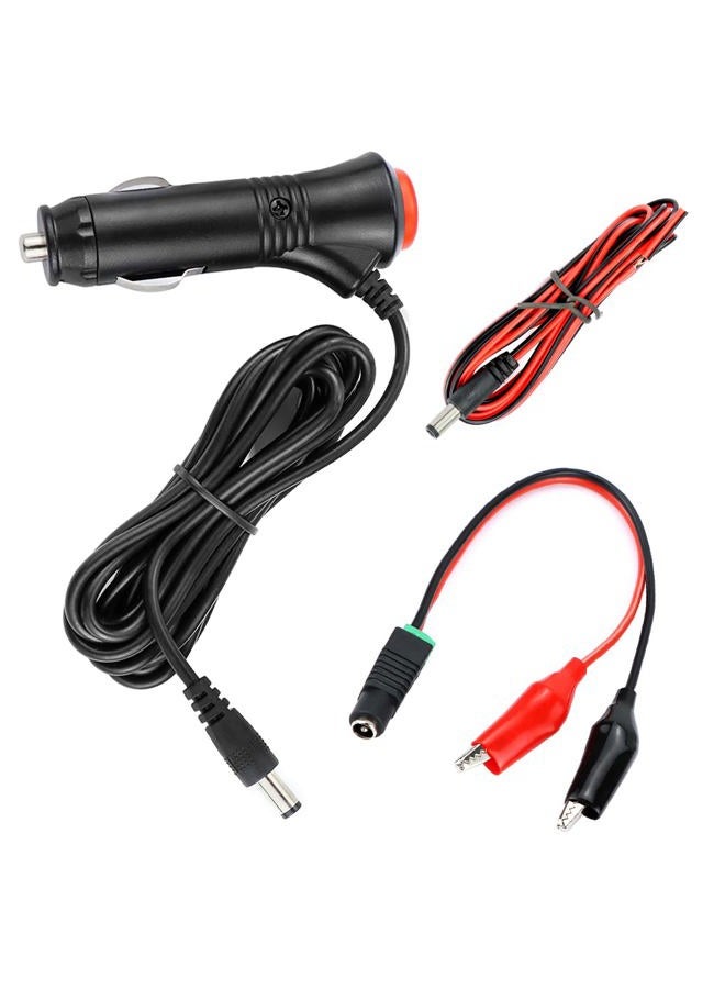 GreenYi Cigarette Lighter for Car Backup Camera, Monitor, DVR, DVD, Bluetooth Speaker, GPS, Laptop, 12V DC Cig. Lighter Charger Cord with Test Cable, DC Plug Adapter and DC Power Extension Cable - Image 1