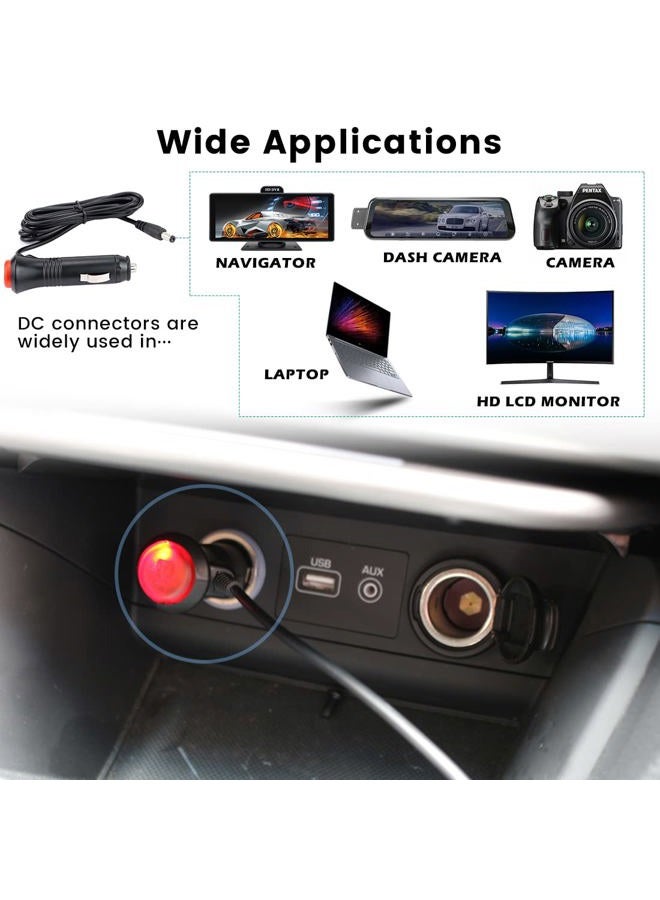 GreenYi Cigarette Lighter for Car Backup Camera, Monitor, DVR, DVD, Bluetooth Speaker, GPS, Laptop, 12V DC Cig. Lighter Charger Cord with Test Cable, DC Plug Adapter and DC Power Extension Cable - Image 3