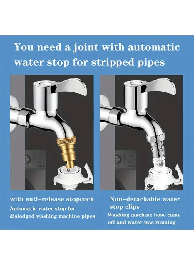 2 Pack Copper Anti Leak Backflow Prevention Valve G1 2 Male Thread For Washing Machine - Image 5