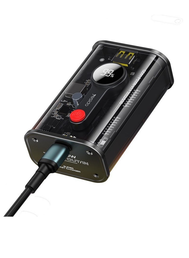 YESIDO: Power Bank 10000mAh Black YP35 - Image 1