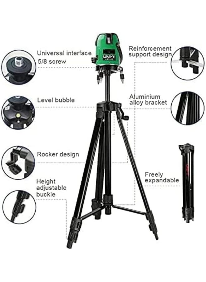 UNI-T - UNI-T LM301 Height Adjustable Aluminum Alloy Multi Purpose Tripod Stand 1.5M for Laser Level, Camera, Measuring Meter, Cross Lase Liner - Image 1