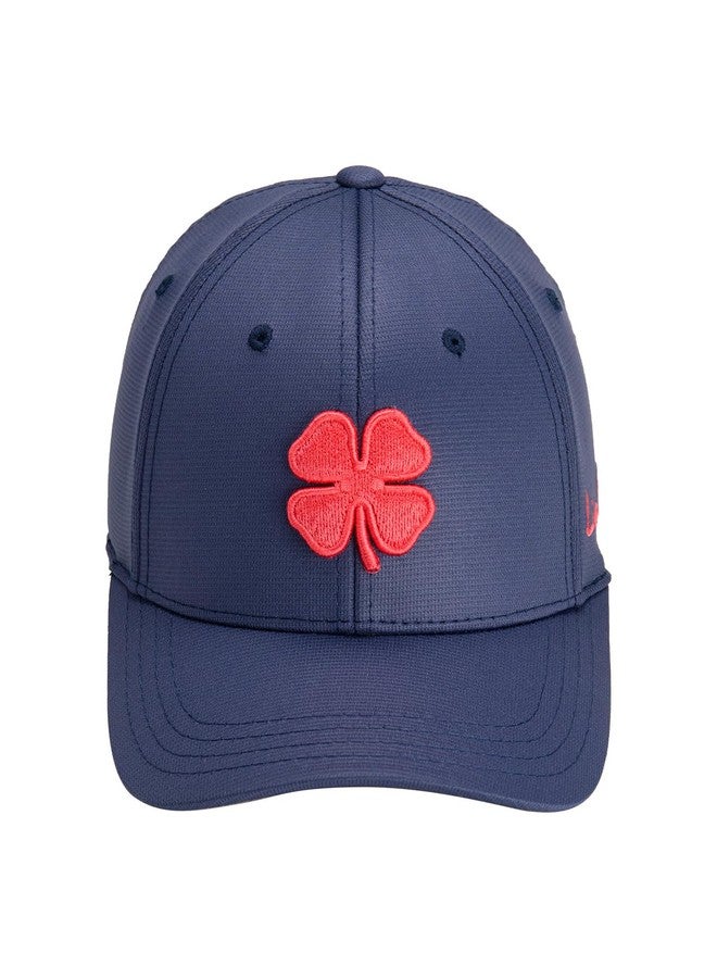 Black Clover Spring Luck Navy S/M Hat with Psych Pink Clover - Image 1