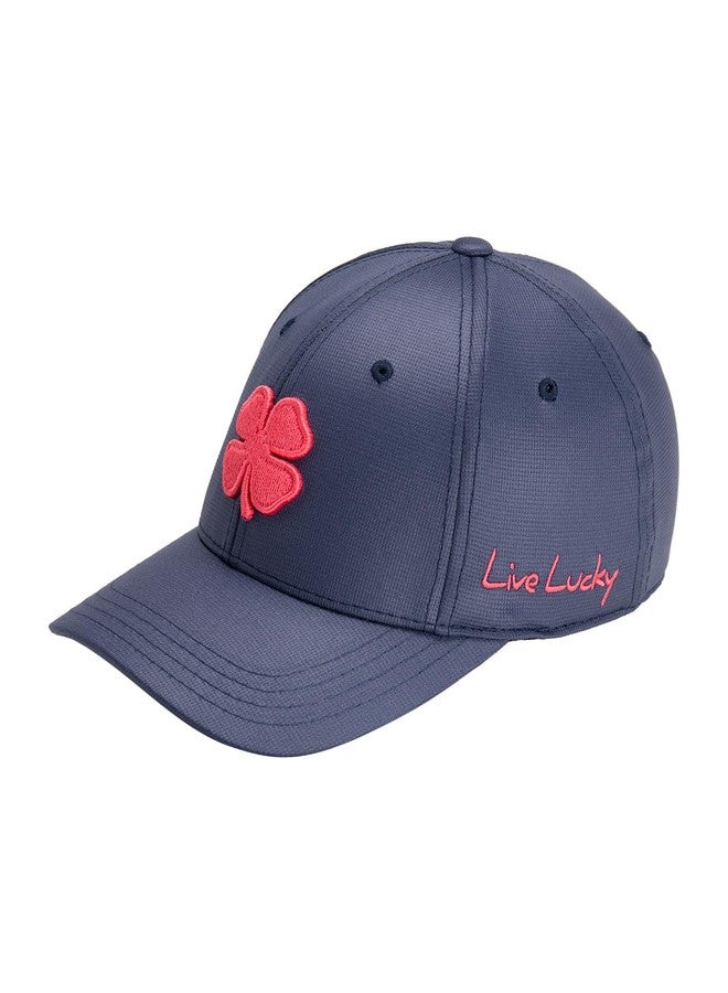 Black Clover Spring Luck Navy S/M Hat with Psych Pink Clover - Image 2
