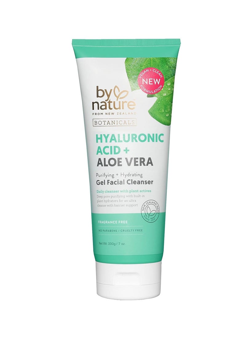 By Nature - By Nature Hyaluronic Acid + Aloe Vera Facial Cleanser to Hydrate & Brighten Your Skin - Skincare from New Zealand - Premium Face Cleanser - 7oz - Image 1
