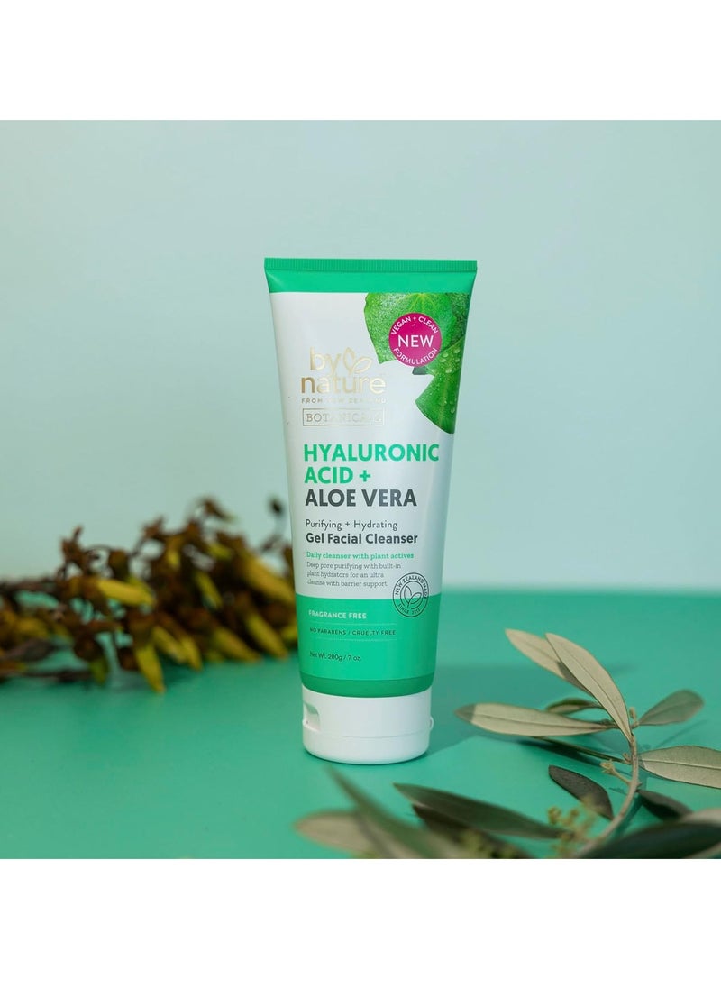 By Nature - By Nature Hyaluronic Acid + Aloe Vera Facial Cleanser to Hydrate & Brighten Your Skin - Skincare from New Zealand - Premium Face Cleanser - 7oz - Image 1
