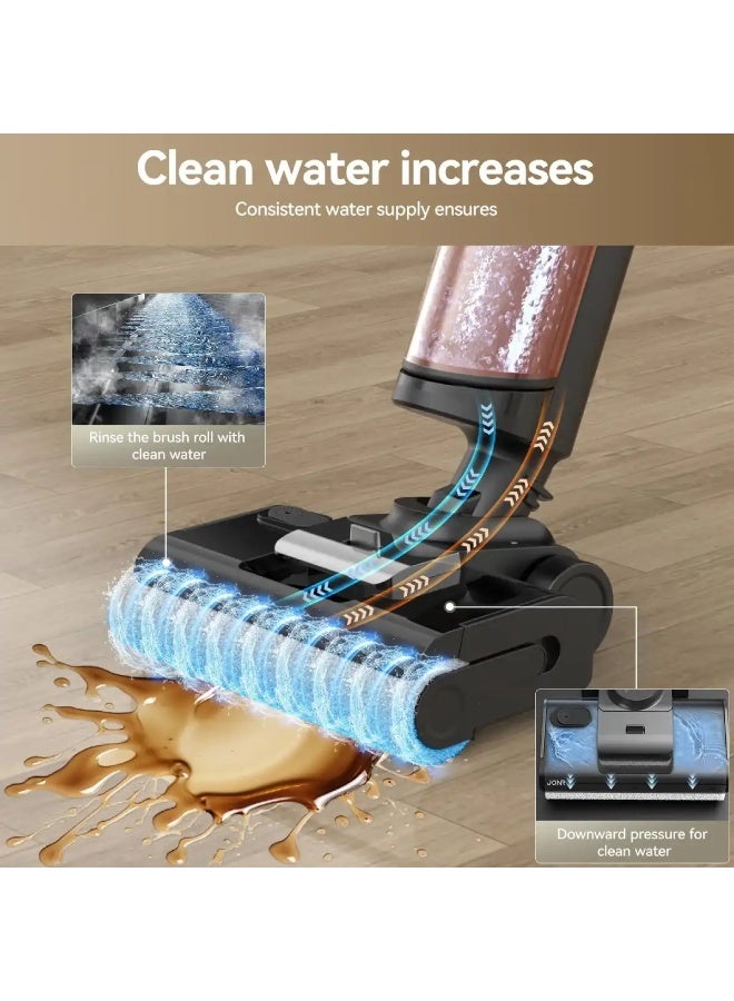 JONR ED12 PRO MAX Wet Dry Vacuum Cleaner Hot Water Self-Cleaning Smart Floor Washer with Zero Tangle Brush Dual-Edge Cleaning LED Display - Image 5