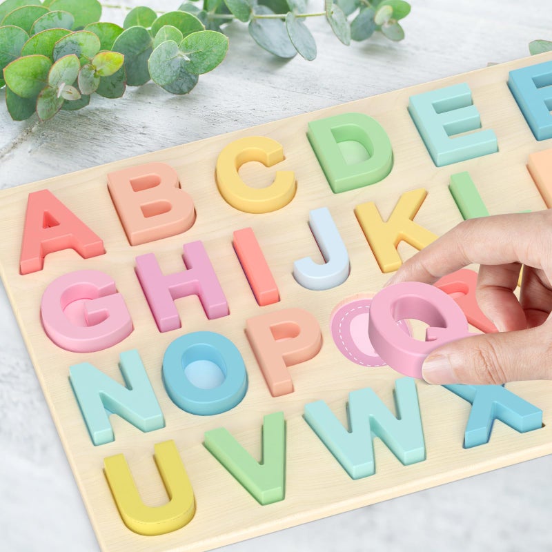 Zeoddler Alphabet Puzzles, ABC Shape Puzzles for Kids, Educational Toys for Toddlers, Preschool Learning Activities, Gift for Girls Boys - Image 5
