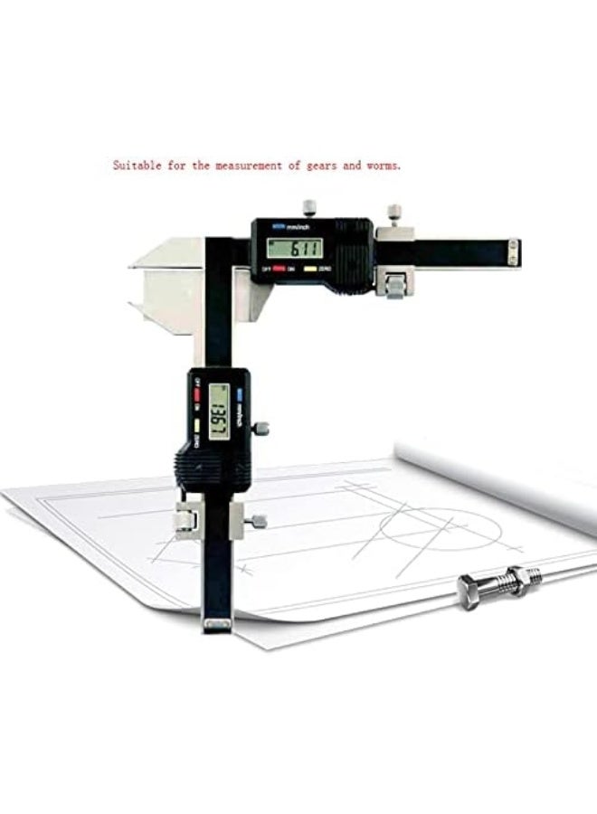 M1-M25 0.01mm Digital Tooth Thickness Caliper Gear Wheel Measuring Tool Precision Gear Tooth Vernier Caliper - Image 4