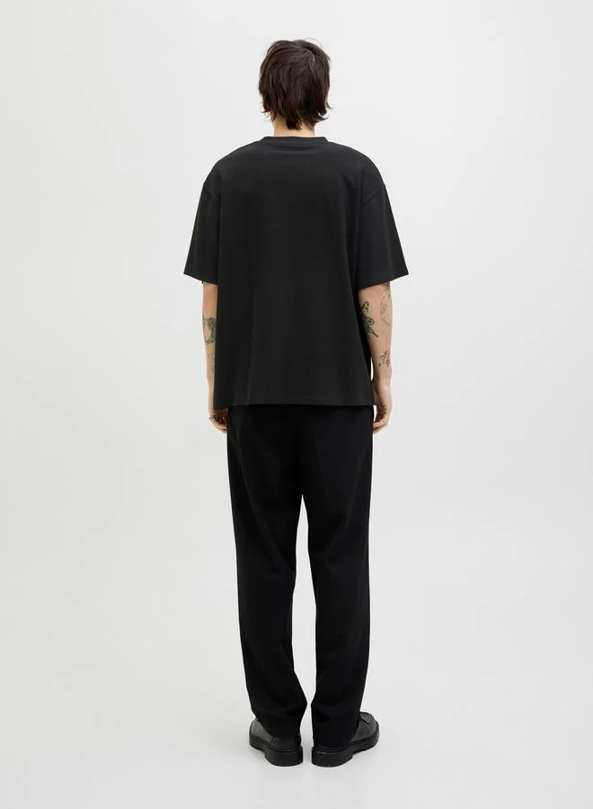 JACK & JONES Solid Crew Neck Relaxed Fit T-Shirt