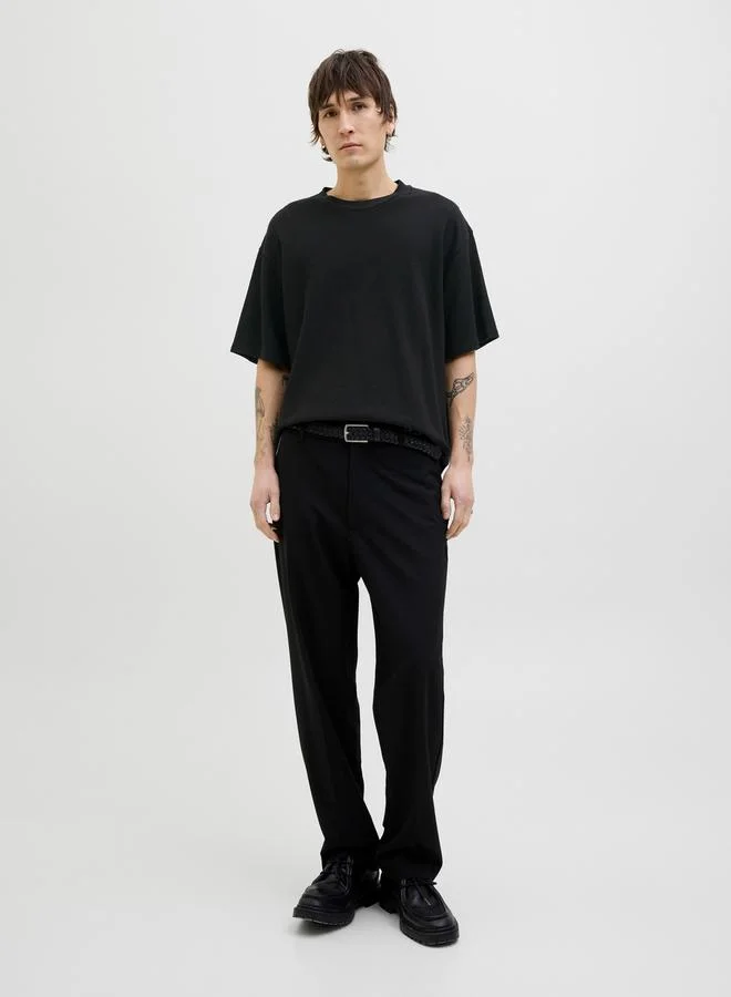 JACK & JONES Solid Crew Neck Relaxed Fit T-Shirt