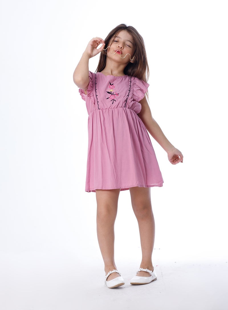 BEBO Girls Dress Pink - Image 1
