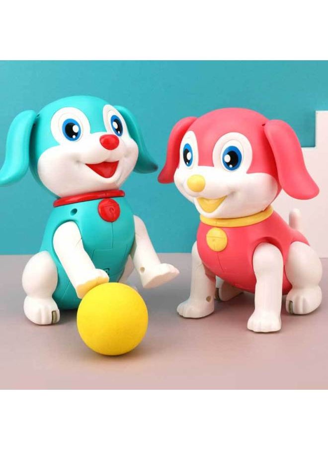 Best Selling Children's Cute Pet Electric Dog Light Walking Singing Simulation Will Call Puppy Baby Toys Gifts-Color:Spotted White Puppy (own Battery)  - Image 3