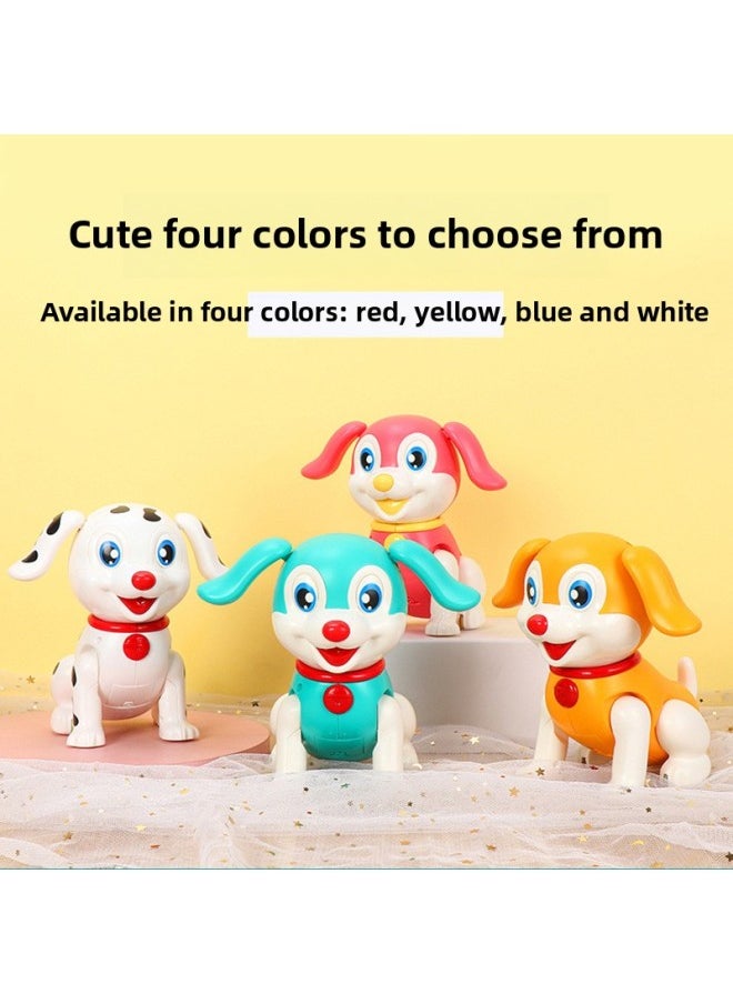 Best Selling Children's Cute Pet Electric Dog Light Walking Singing Simulation Will Call Puppy Baby Toys Gifts-Color:Spotted White Puppy (own Battery)  - Image 2
