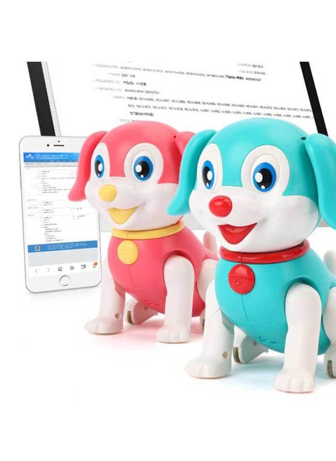 Best Selling Children's Cute Pet Electric Dog Light Walking Singing Simulation Will Call Puppy Baby Toys Gifts-Color:Spotted White Puppy (own Battery)  - Image 4