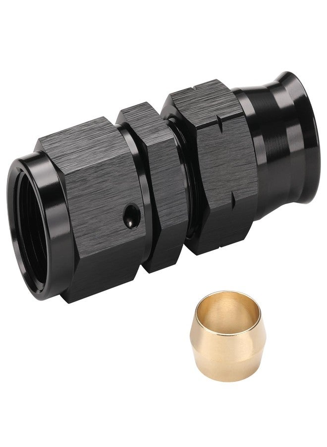 Podavelle 6AN Female Flare to 3/8" Hardline Compression Fitting Adapter Straight Aluminum Black - Image 3