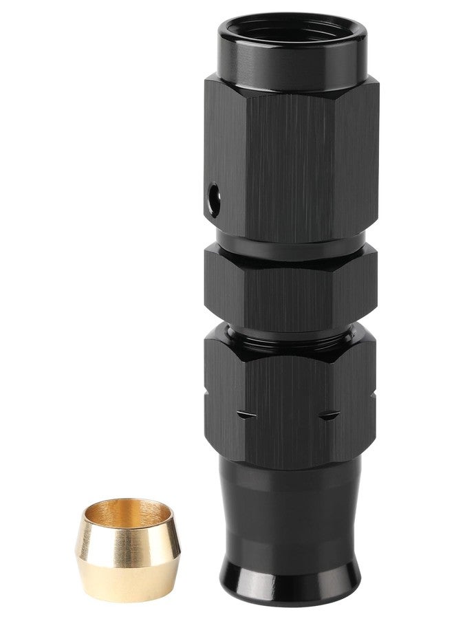 Podavelle 6AN Female Flare to 3/8" Hardline Compression Fitting Adapter Straight Aluminum Black - Image 4