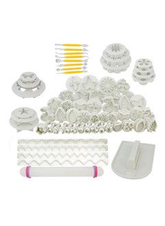 Fondant Tool Set, 68Pcs Cake Decorating Supply Kit with Rolling Pin for Fondant, Gumpaste, Sugar Paste, Fondant Roller, Smoother, Plunger Cutters Shapes