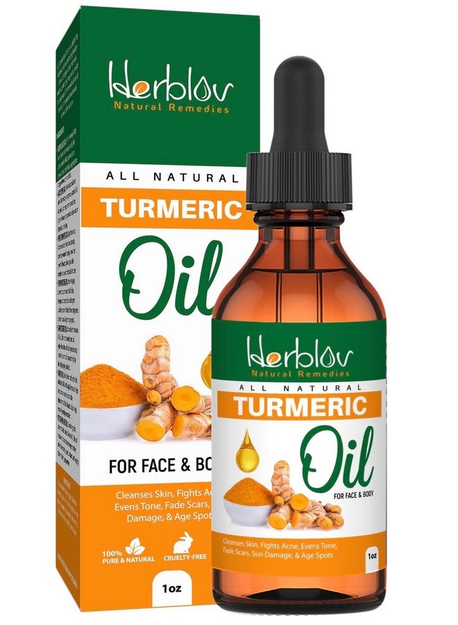 Herblov زيت الكركم للوجه والجسم، مصل طبيعي بالكامل لتفتيح البشرة من الكركم للبقع الداكنة، ينظف البشرة، يحارب حب الشباب، يوحد لون الندبات، زيت الكركم النقي المصنوع يدويًا للعناية بالبشرة مصنوع في الولايات المتحدة الأمريكية - Image 2